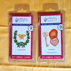 Lot Of 2 Spellbinders Metal Dies.  Lot#20